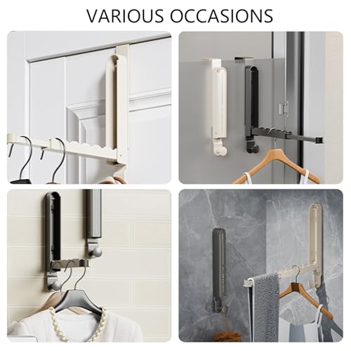 Porte-cintres en acier inoxydable pliable et polyvalent pour dressing