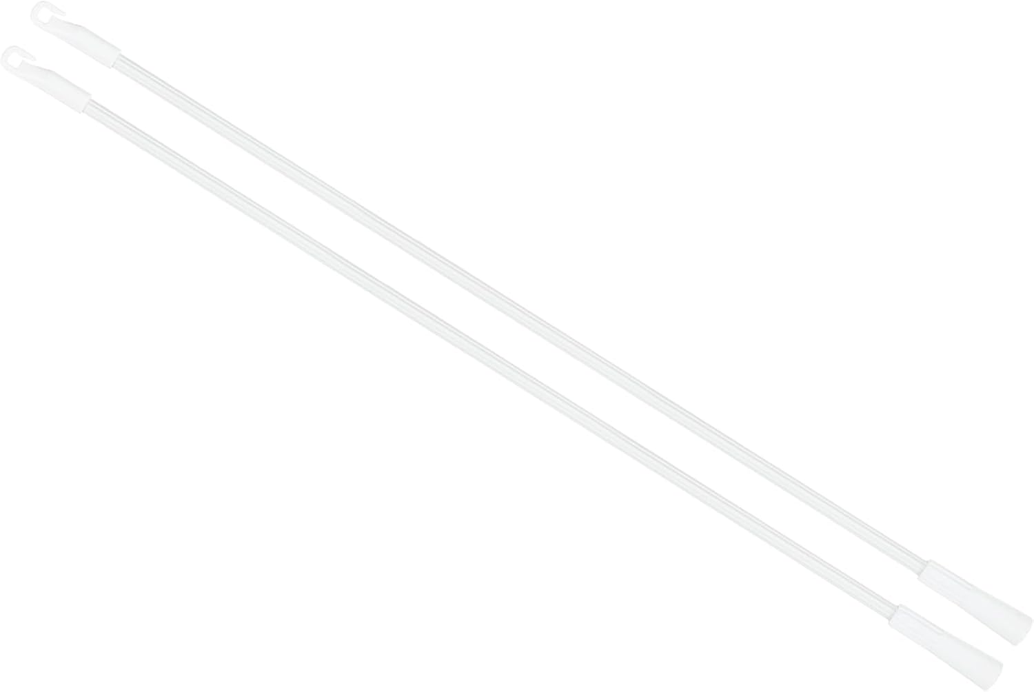 uxcell 2Pcs 24" Blinds Wand Replacement, Aluminum Alloy Blinds Tilt Wand with Hook and Grip, Vertical Blinds Rod Stick for Window Curtain Opener Accessory, White