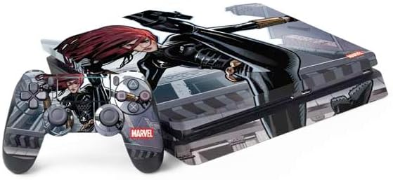 Skinit Decal Gaming Skin Compatible with PS4 Slim Bundle - Officially Licensed Marvel Black Widow Natasha Romanova Design