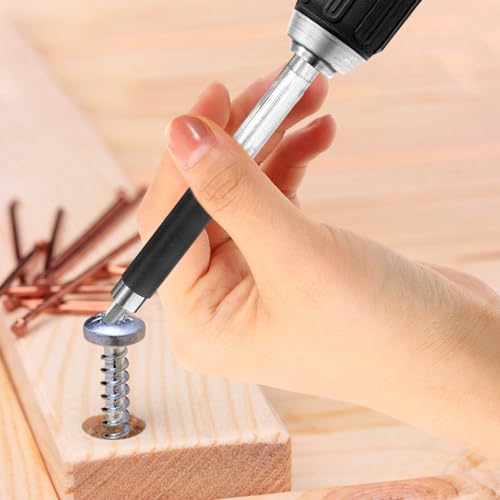 Destornillador y accesorios de precisión con varilla de extensión retráctil para taladro 6