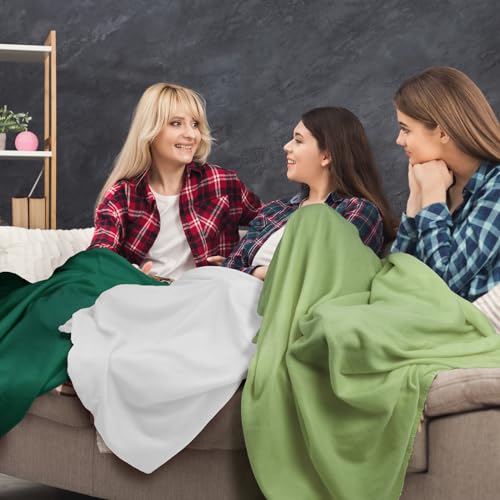 Kinlop 60 Packs Throw Blanket Bulk 60 x 50 Inch Fleece Throw Soft Blankets Warm Cozy Lightweight Plush Blanket for Bed Couch Sofa Pet Office Wedding Gifts Travel Camping (Classic Color) by Kinlop - Image 7