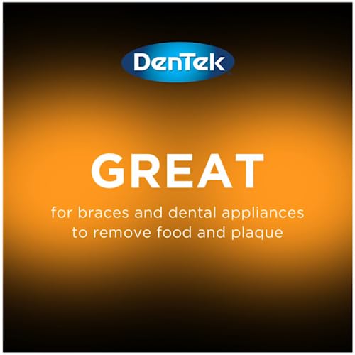 Image of DenTek Advanced Clean Slim Brush Interdental Cleaners, Extra Tight Between Teeth Brushes, Plaque Removal, Dental Picks for Oral Care, Fresh Mint Mouthwash Blast, 32 Count (Pack of 2)