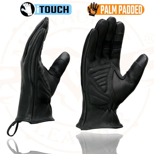 Image of Milwaukee Leather Women's US Deerskin Leather Full Finger Driving Motorcycle Hand Gloves