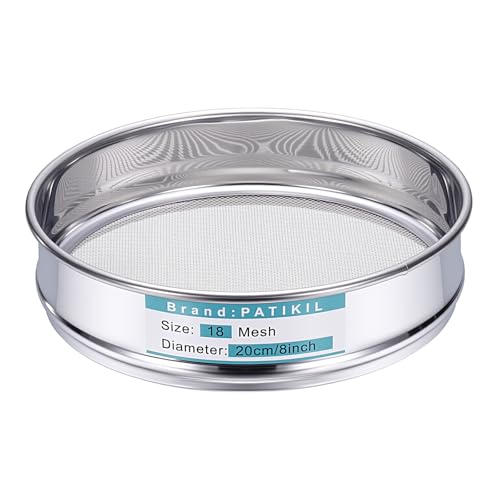 Tamis de sol 18 mesh PATIKIL écran de tamisage en acier inoxydable tamis sec pour maison
