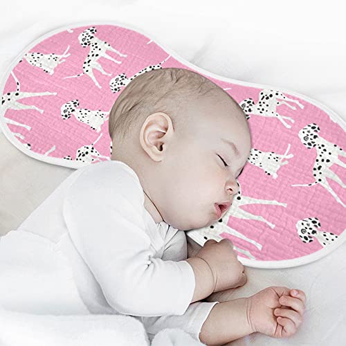 Dalmatian Dogs On Pink Muslin Burp Cloths for Baby 2 Pack 100% Cotton Baby Washcloths Bibs for Boy Girl4