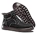 FLYLAND Men's Fashion Sneaker Chukka Boots Lace Up Leather Ankle Dress Boot Lightweight Non-Slip Walking Shoes Black 10.5