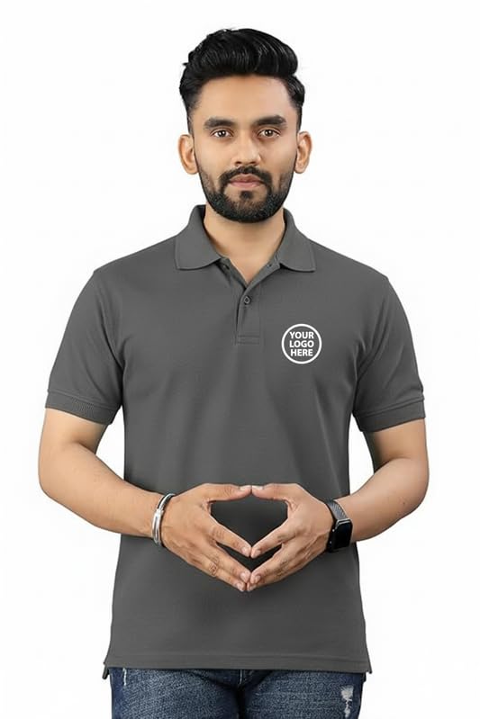 - Customized Polo T-Shirt | Company Logo Print | Men’s Regular Fit | Office Uniform | Logo Printing | Corporate & Promotional Wear