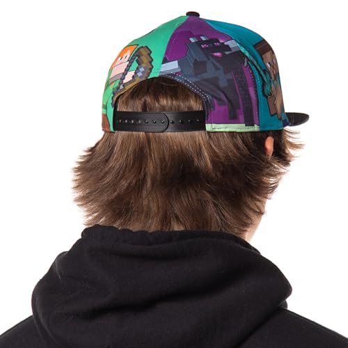 Casquette de baseball réglable adulte Minecraft Creeper scène multicolore - 4