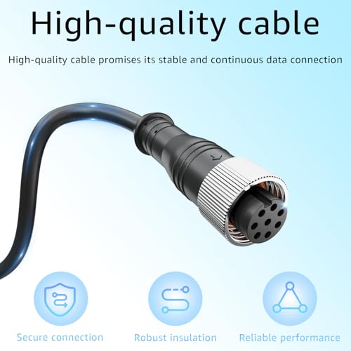 Cable de extensión Ethernet 3.1 m con conectores hembra 8 pines miniatura 2