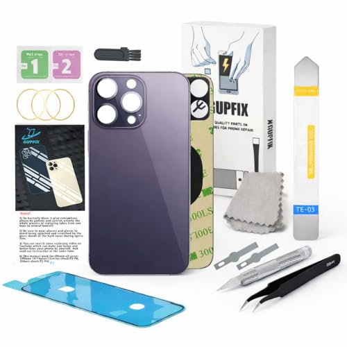 GUPFIX Back Glass Replacement for iPhone 14 Pro Max with Repir Tools