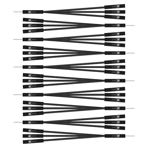 GINTOOYUN 10 PCS Black 1 to 3 Breadboard Jumper Cables 28AWG 1 Male to 3 Female 2.54mm Terminal DuPont Cable for Printed Circuit Board Engineering,PC Motherboards,etc(4.72 Inch)