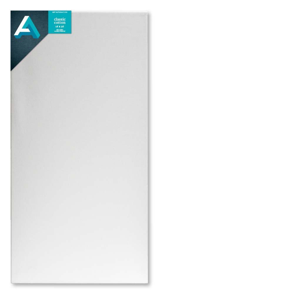 Art Alternatives Classic Cotton Stretched Canvas, Gallery, 1-3/8 in Profile, 18 in x 36 in