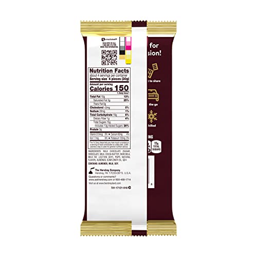 Hershey's Milk Chocolate With Almonds Xl, Bulk, Individually Wrapped Candy Bars, 4.25 Oz (12 Count, 16 Pieces) #TOP1