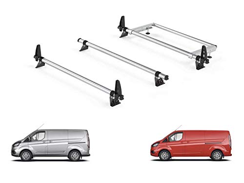 Van Demon Rhino Delta 3 Bar Roof Bars and Rear Steel Ladder Roller System for Ford Transit Custom