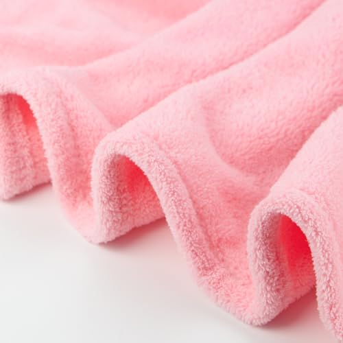 Image of ROMASA Baby Bath Towel Ultra Soft Hooded Towel Highly Absorbent Bathrobe Blanket Toddlers Shower Gifts for Boys Girls-27.5 inch x 55 inch (Pink Elephant)