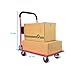Push Cart Dolly by Wellmax, Moving Platform Hand Truck, Foldable for Easy Storage and 360 Degree Swivel Wheels with 330lb Weight Capacity, Red Color
