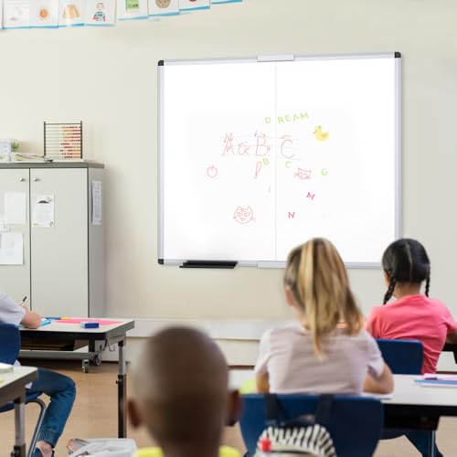 Image of VIZ-PRO Large Magnetic Dry Erase Whiteboard, 48 x 48 Inches, Foldable