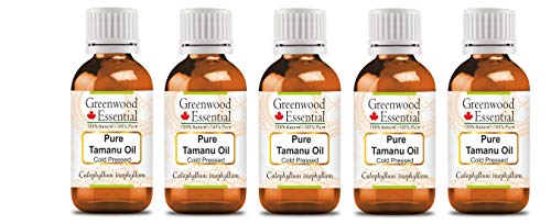 Huile de Tamanu pressée à froid Greenwood Essential pureté végétale supérieure 5x100 ml