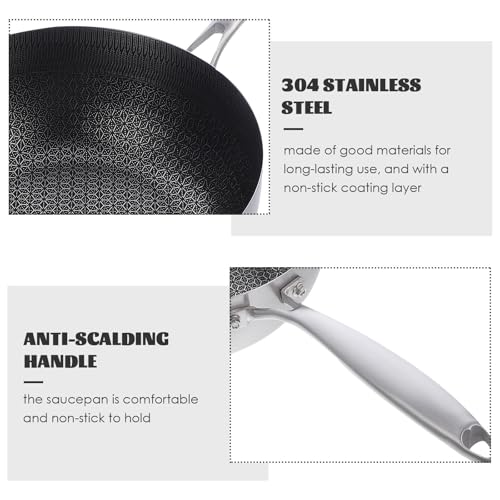 Casserole en acier inoxydable 18 cm avec revêtement alvéolé durable