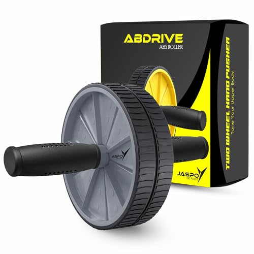 Image of Jaspo AB Drive Abs Roller Wheel with Stainless Steel Rod for Men & Women - Core Strength Training Abdominal Workout Equipment for Home Gym