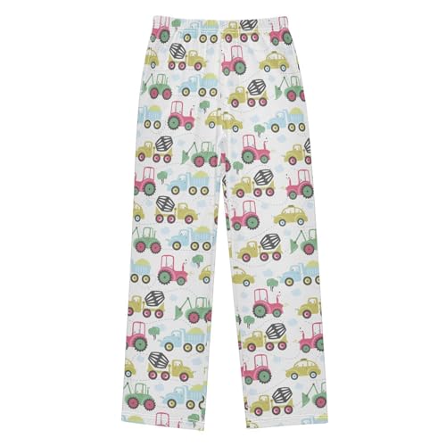 ZZXXB Truck Car Boys Long Pants Soft Trousers Elastic Waist Kids Lounge Bottoms with Pockets S-XL