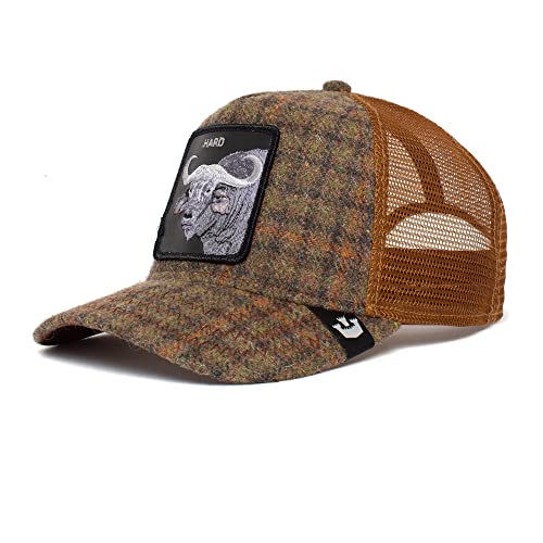 Goorin Bros. The Farm Plaid Collection Unisex verstellbare Trucker-Kappe, Olive Hardwood, Einheitsgröße