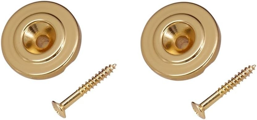 Electric Bass String Trees Retainers Guide with Screws, Metal String Guide for Tuning Stability, 19x10mm, 2 Pack, Chrome