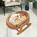 Bothyi Cat Bed Cradle Pet Bed Breathable Open Top Comfortable Pet Supplies Sleeping Couch Cot for Indoor and Outdoor Use, Brown