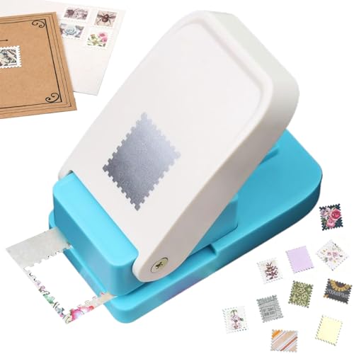 Rectangular Postage Stamp Punch 1x0.8inch, Square Paper Punch, Lever Action Craft Punch for Paper Crafting, Handmade Paper Punch for Crafting Scrapbooking, DIY Card Making