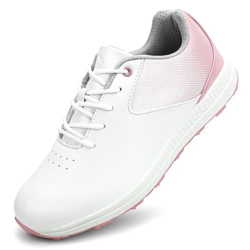 Zapatos de golf para mujer en talla grande con suela ligera y cómoda