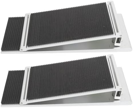 1 Pair Threshold Ramp, Wheelchair Entry Ramp, Aluminum Alloy Wheelchair Ramp, Adjustable Mobility Access Threshold Ramp for Home Bathroom Toilet