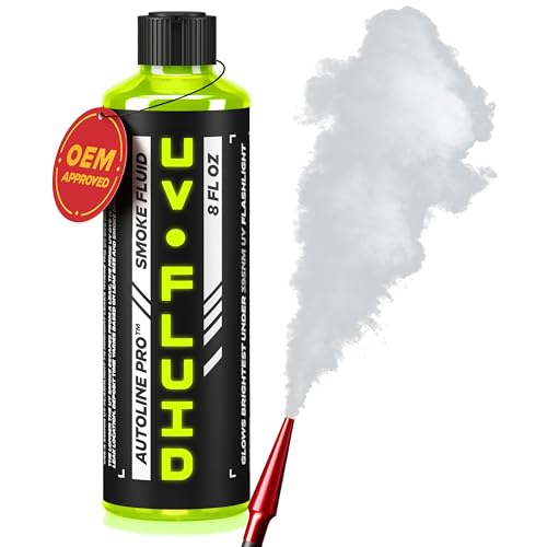 Image of AutoLine Pro UV KIT for Smoke Machine Leak Detection with Brightest & High Smoke Density UV Fluid, UV Premium Adjustable Goggle, and 395nm WAVELENGTH Ultraviolet UV Flashlight for EVAP Vacuum leaks