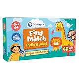 Find & Match - Feelings Safari | Animals & Emotions Matching Memory Game for Kids | Ages 3+ | Social Emotional Learning Toys and Activities | Play Therapy Games