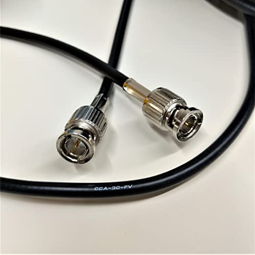 低損失ビデオケーブル 7m 両端75ΩBNC接栓付 4本迄同一送料 3C-2Vより芯線が太く減衰量の少ない3C-FV を採用 普通郵便扱いで 日本全国どこでも!防犯カメラ映像用 黒色 1本 3FV-7WB