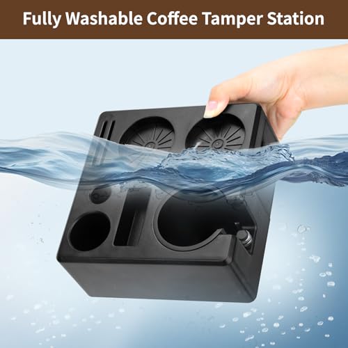 ANTREATU Coffee Tamping Station with 6-Needle WDT Tool - Washable Coffee Tamper Station for 51/54/58mm Tamper and Portafilters, Espresso Organizer with Slot & Drawer - Image 6