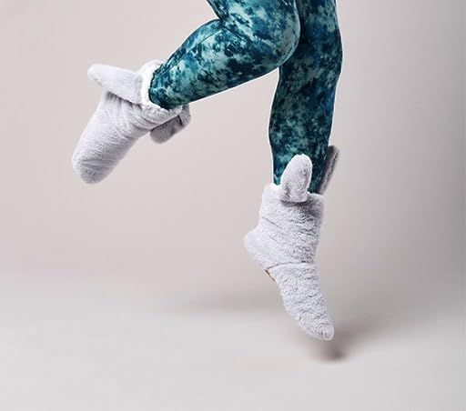 K. Bell Womens Fluffy Bunny Slippers - 1 Pairs Soft And Dreamy Comfortable Fashion Gifts Socks, Fluffy Bunny (Grey), 4-10 US4