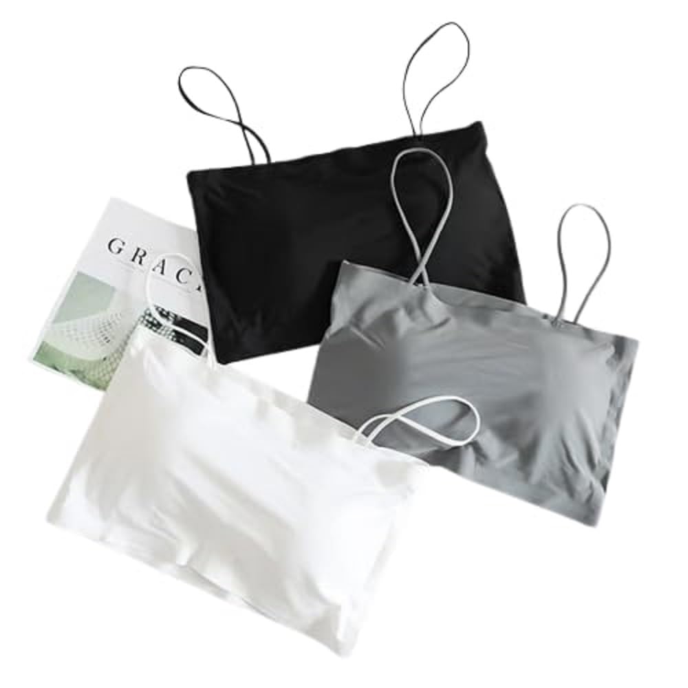 Women Bra - Girls Bra Lightly Padded Bra Sports Bra Nylon Material (Full Coverage, Removable Padded) Everyday Bra Free Size (28-30-32-34) Combo Bra Pack of 3 PIS