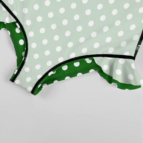 Image of Girls One Piece Swimsuit Polka Dots Ruffles Swimwear Bathing Suits 3-12 Years