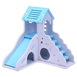 Hamster House Toys Small Animal Hideout Slide DIY Gerbil Hut Villa Viewing Deck Ladder Cage Habitat