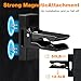 PANSDORE Golf Cart Accessories Magnetic, Holder Clip for Golf Cart with Stick On Metal Pads Aluminum Alloy Stand Clip Holds Perfect Golf Gifts for Men Women, Fits Beach Chairs, Fishing Rods