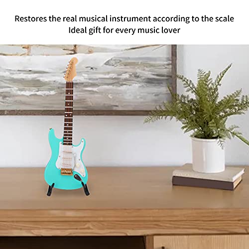 Sutinna Mini Guitar Replica, Guitar Musical Instrument Model Miniature Home Office Decoration Lifelike And Smooth Texture(18 Cm Dark Green Electric Guitar) #TOP4