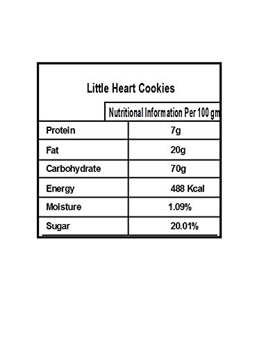 Image of Singla Sweets Little heart Cookies Healthy Snacks Diet Biscuits 250g