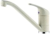 Küchenarmatur aus hochwertigem Messing, Oberfläche verchromt. Mit belastbarer Keramikkartusche. Perlator zur Reinigung abnehmbar. Inklusive flexible Anschlussschläuche und Befestigungsmaterial.