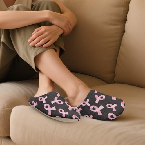 Women's Slip on Comfy House Shoes Memory Foam Indoor Footwear Lightweight Fuzzy Slippers for Winter4