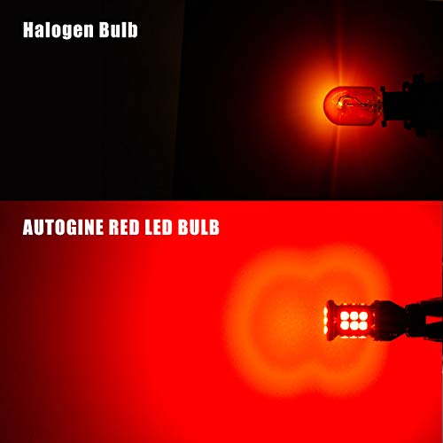 AUTOGINE 1300 Lumens Extremely Bright Canbus 921 912 906 904 902 W16W T15 LED Bulbs Brilliant Red 3030 24-SMD Error Free for Center High Mount Stop Lights, Tail Brake Lights (Pack of 2) - Thumbnail 4