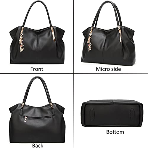 Purses and Handbags for Women Shoulder Bags PU Leather Top-Handle Bags Totes With Pendant4