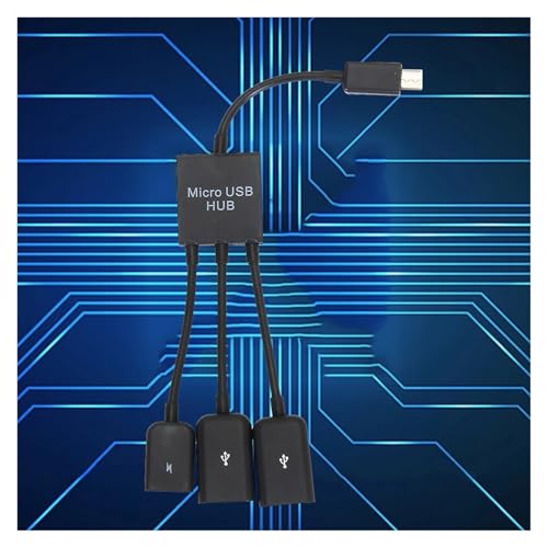 Adaptador micro USB OTG 3 en 1 con doble puerto USB 2.0 para móviles 3