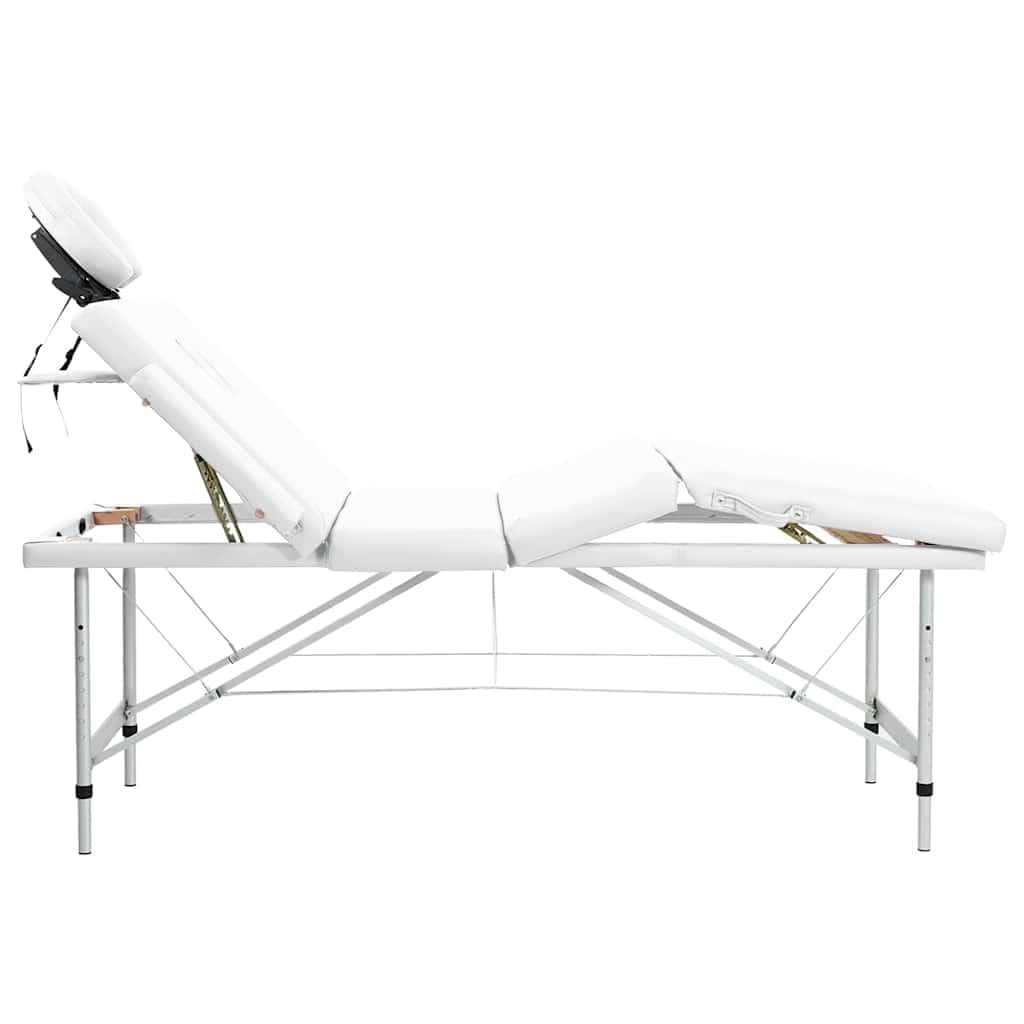 Massagetisch mit Aluminiumrahmen, faltbar 4 Zonen Creme-Weiß,Gesundheit & Schönheit,Körperpflege,Massage & Entspannung,Massagetische,Weiß,18.05 kg-110100