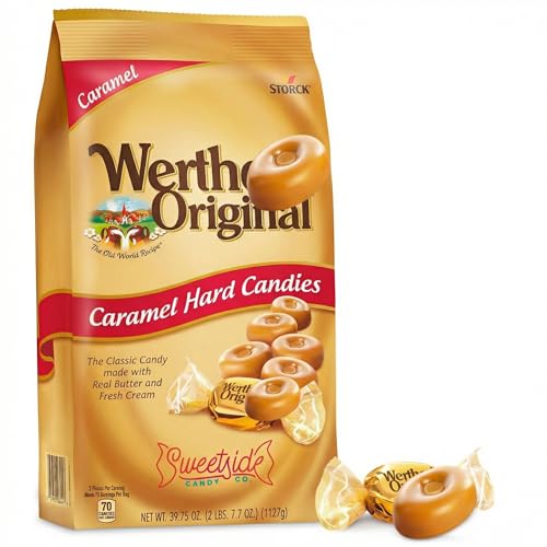 Original Caramel Hard Candy, 2.4Lbs Pack of Carmels Candy, Ideal