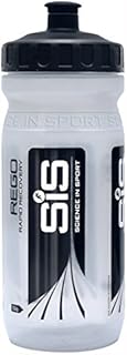 SIS Wide Neck Clear Brand Bottle - Clear/Black, 600ml